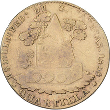 State of Zacatecas, 1/4 Réal, 1858, Zacatecas, Brass, VF(20-25), KM:366