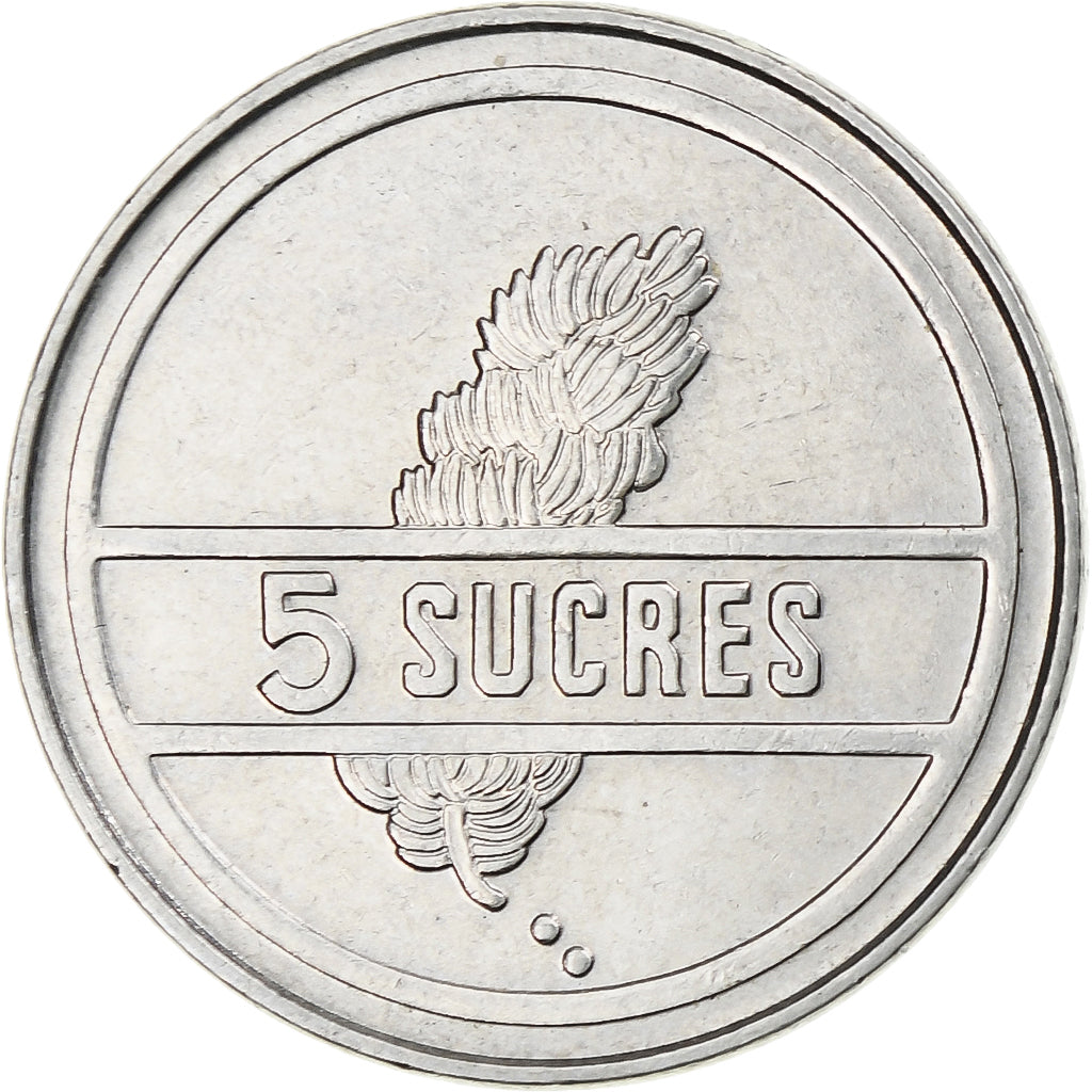 Ecuador, 5 Sucres, Cinco, 1988