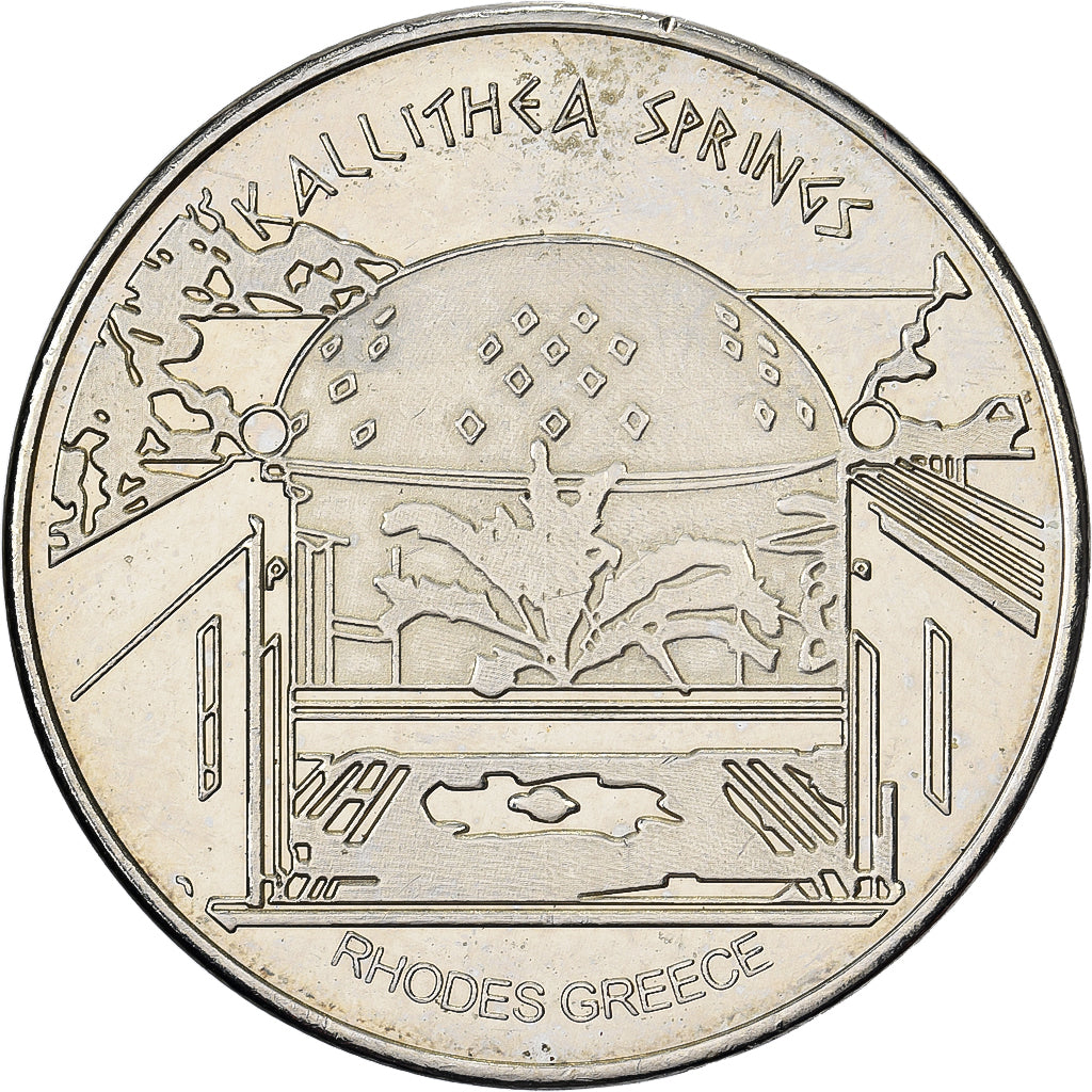 Grecia, zeton, Kallithea Springs, Rhodes, 2012, Cupronickel, SC