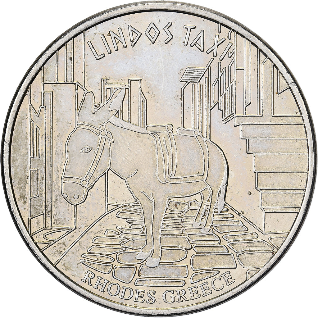 Grecia, ficha, Lindos taxi, Rhodes, 2011, Cupronickel, SPL