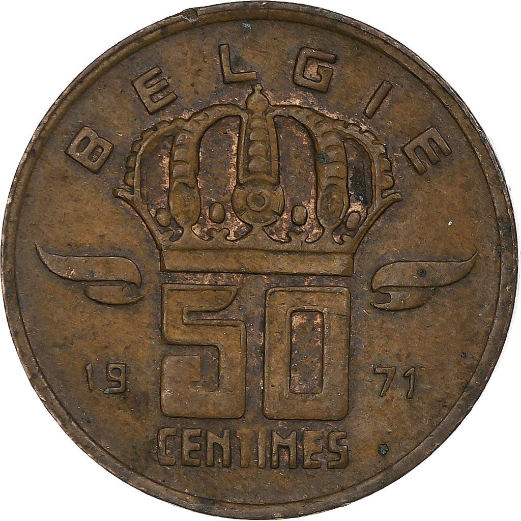 Belgium, 50 Centimes, 1971