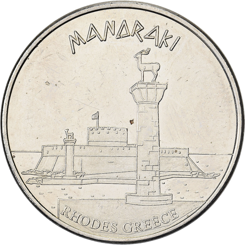 Grécia, Token, Mandraki, Rhodes, 2011, Cupronickel, MS(63)