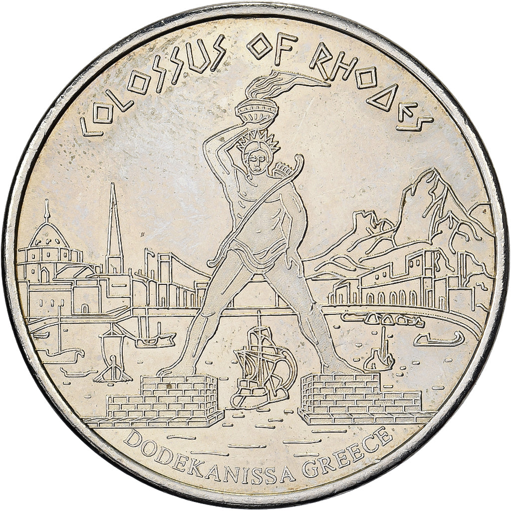 Grecia, ficha, Colossus of Rhodes, 2012, Cupronickel, SPL