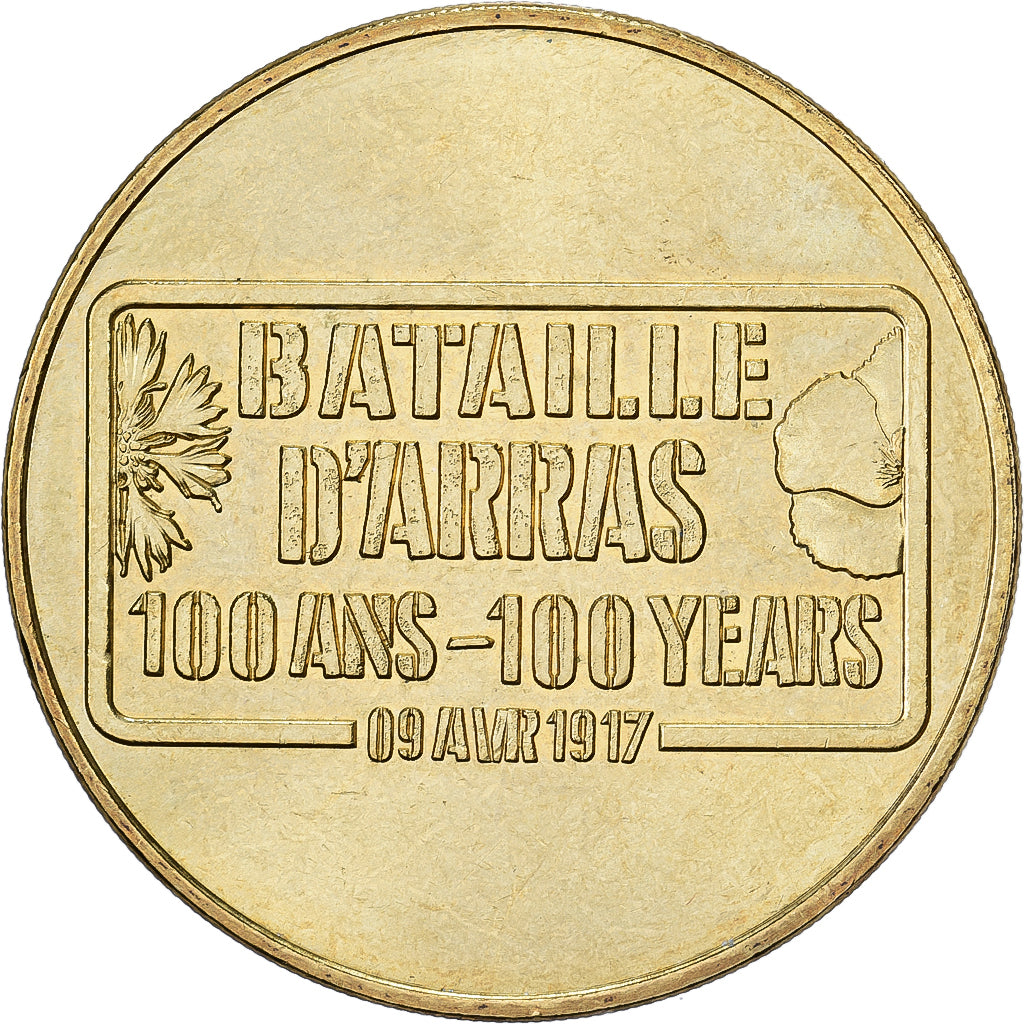 Francja, medal, Arras - La bataille d'Arras - 100 ANS, 2017, MDP, Miedzionikiel