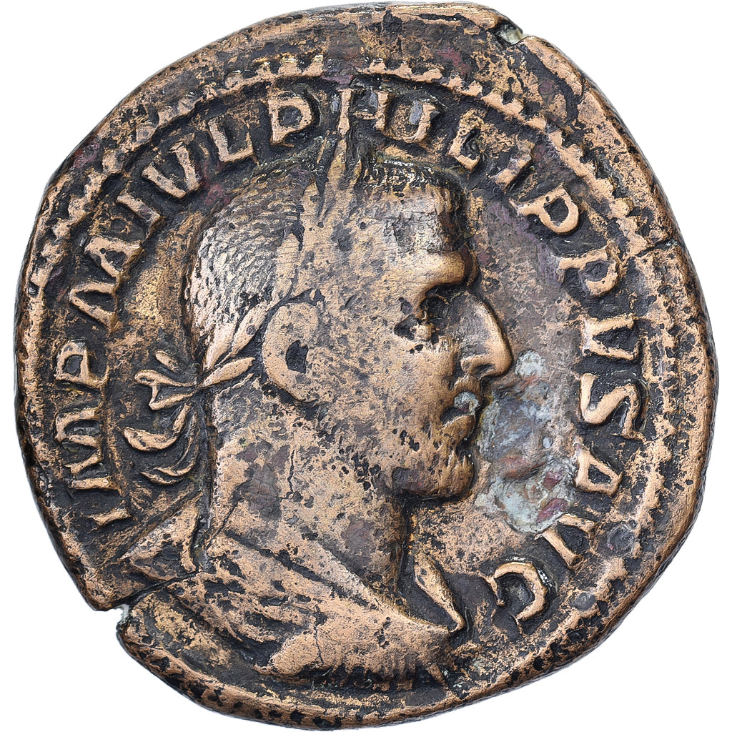 Philip I, Sestertius, 244-249, Rome, Bronze, EF(40-45), RIC:166a