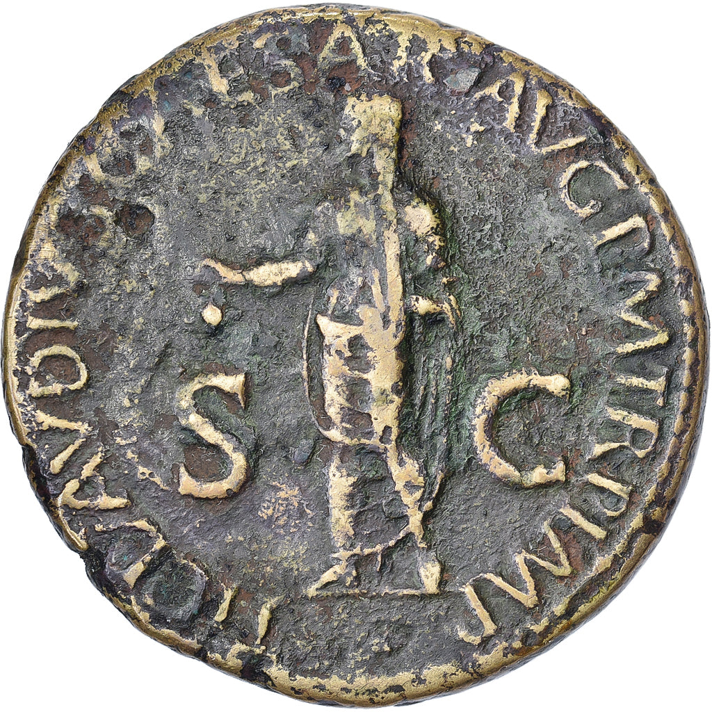 Antonia, Dupondius, 41-50, Rome, Bronze, VF(30-35), RIC:92
