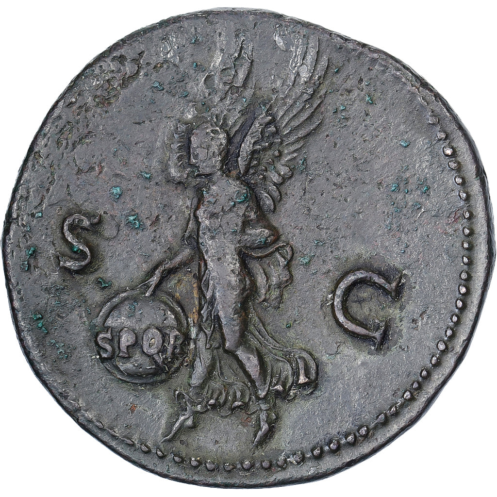Nero, As, 62-68, Lugdunum, Bronze, AU(50-53), RIC:544