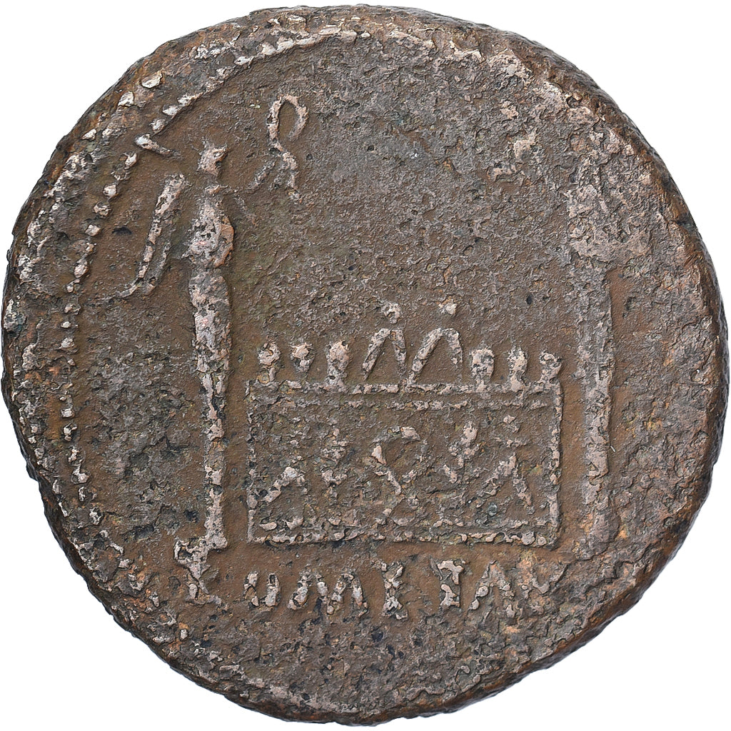 Augustus, As, 9-14, Lugdunum, Bronze, VF(20-25), RIC:233