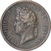 COLONIAS FRANCESAS, Louis Philippe I, 10 Centimes, 1841, Paris, Bronce, BC+