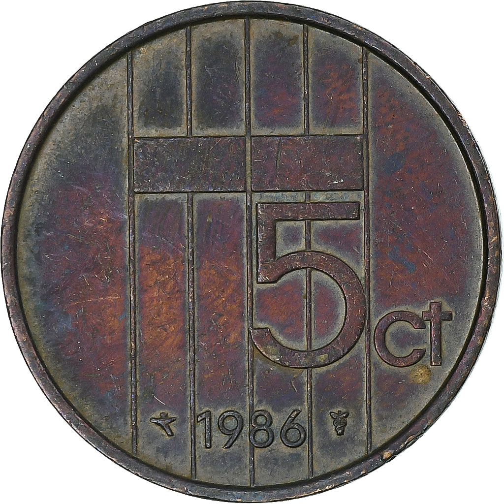 Pays-Bas, 5 Cents, 1986
