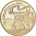 Frankreich, Medaille, Avignon - Le Pont d'Avignon, Gilt steel, Colourized, UNZ