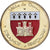 Frankreich, Medaille, Dinan - Rue de l'horloge, Gilt steel, Colourized, UNZ