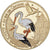 Frankreich, Medaille, Alsace - Au pays des cigognes, Gilt steel, Colourized, UNZ
