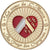 Frankreich, Medaille, Alsace - Au pays des cigognes, Gilt steel, Colourized, UNZ