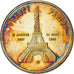 Francja, medal, Paris, place de la tour Eiffel, Gilt steel, Colourized