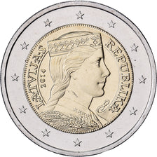 Latvia, 2 Euro, 2014, Stuttgart, Bi-Metallic, MS(64)
