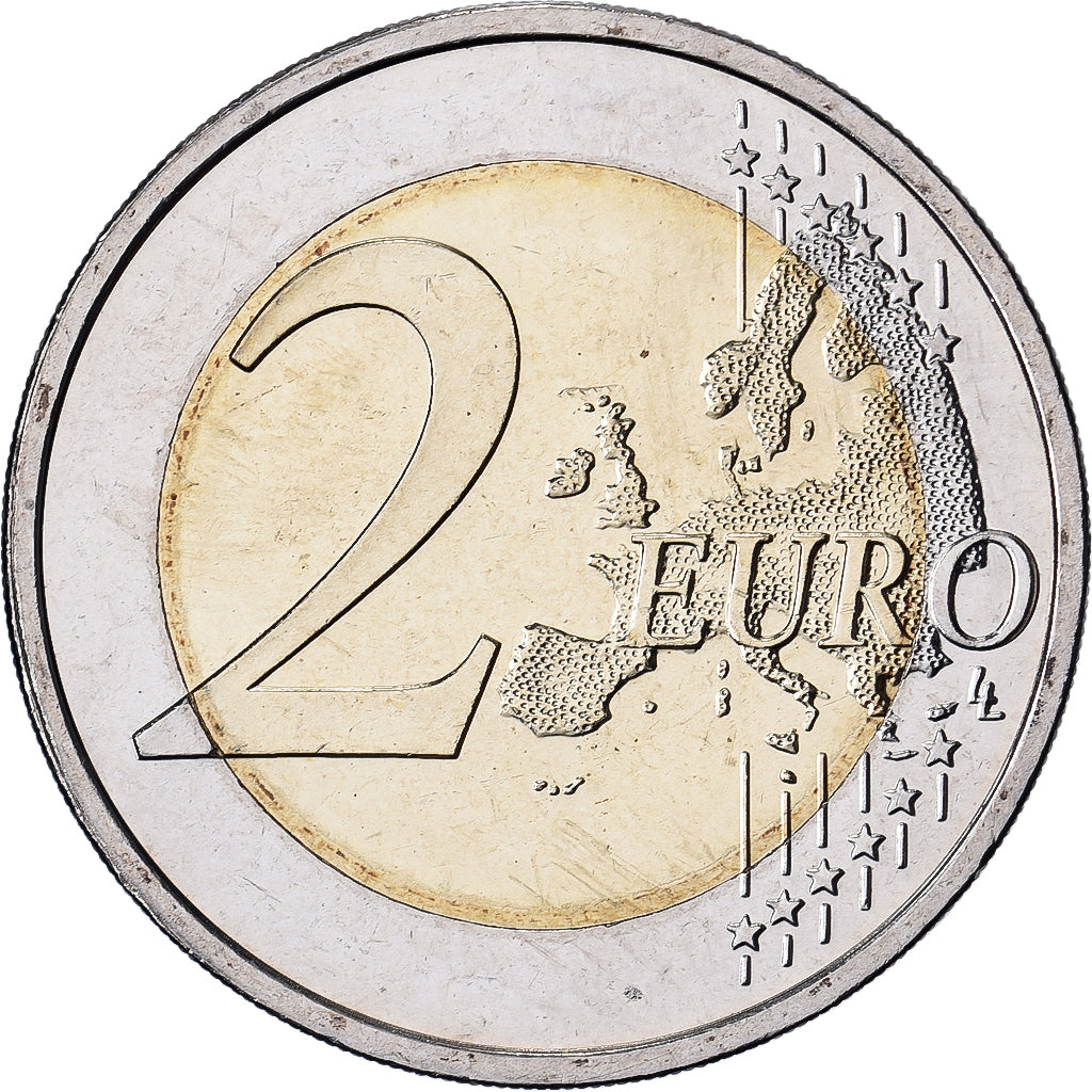 Lettonie, 2 Euro, Riga, Capitale européenne de la Culture 2014, Colorisé, 2014