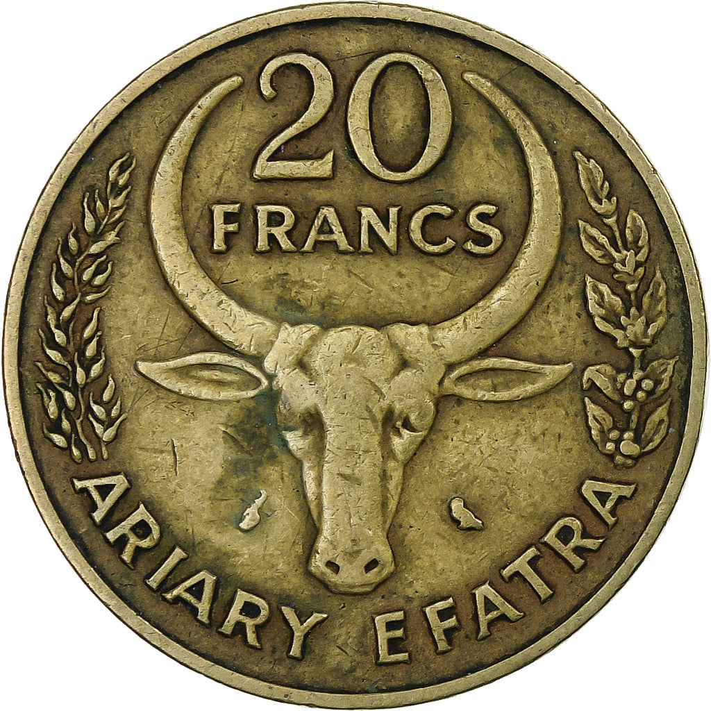 Madagascar, 20 Francs, 4 Ariary, 1971