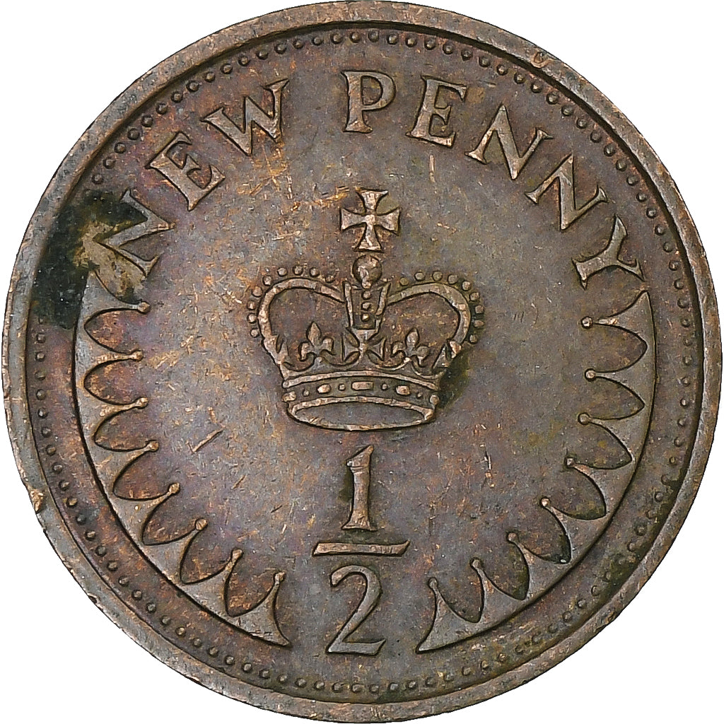 Gran Bretaña, 1/2 New Penny, 1977