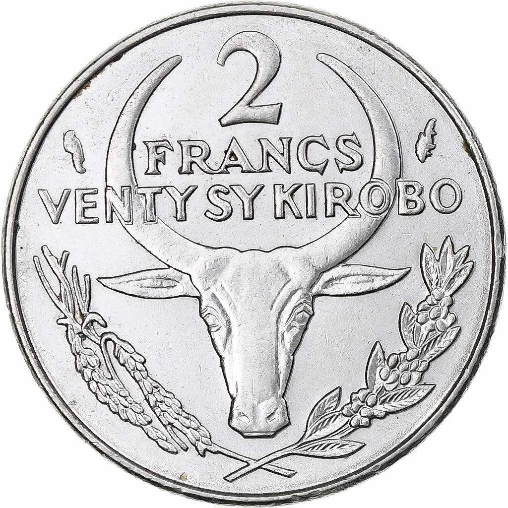Madagáscar, 2 Francs, 1986