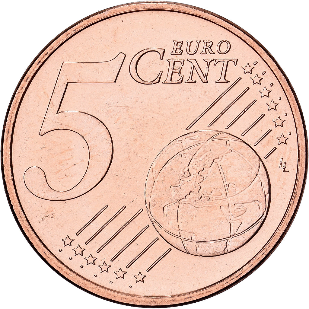 Letland, 5 Centimes, 2014, Copper Plated Steel, FDC