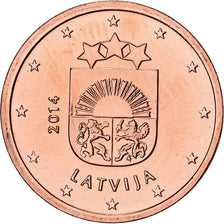 Latvia, 2 Centimes, Proof, 2014, Stuttgart, Copper Plated Steel, MS(65-70)