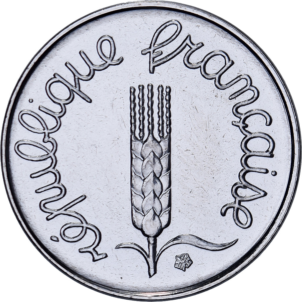 Francja, 1 Centime, Épi, 2001, MDP, Série BU, Stal nierdzewna, MS(65-70)