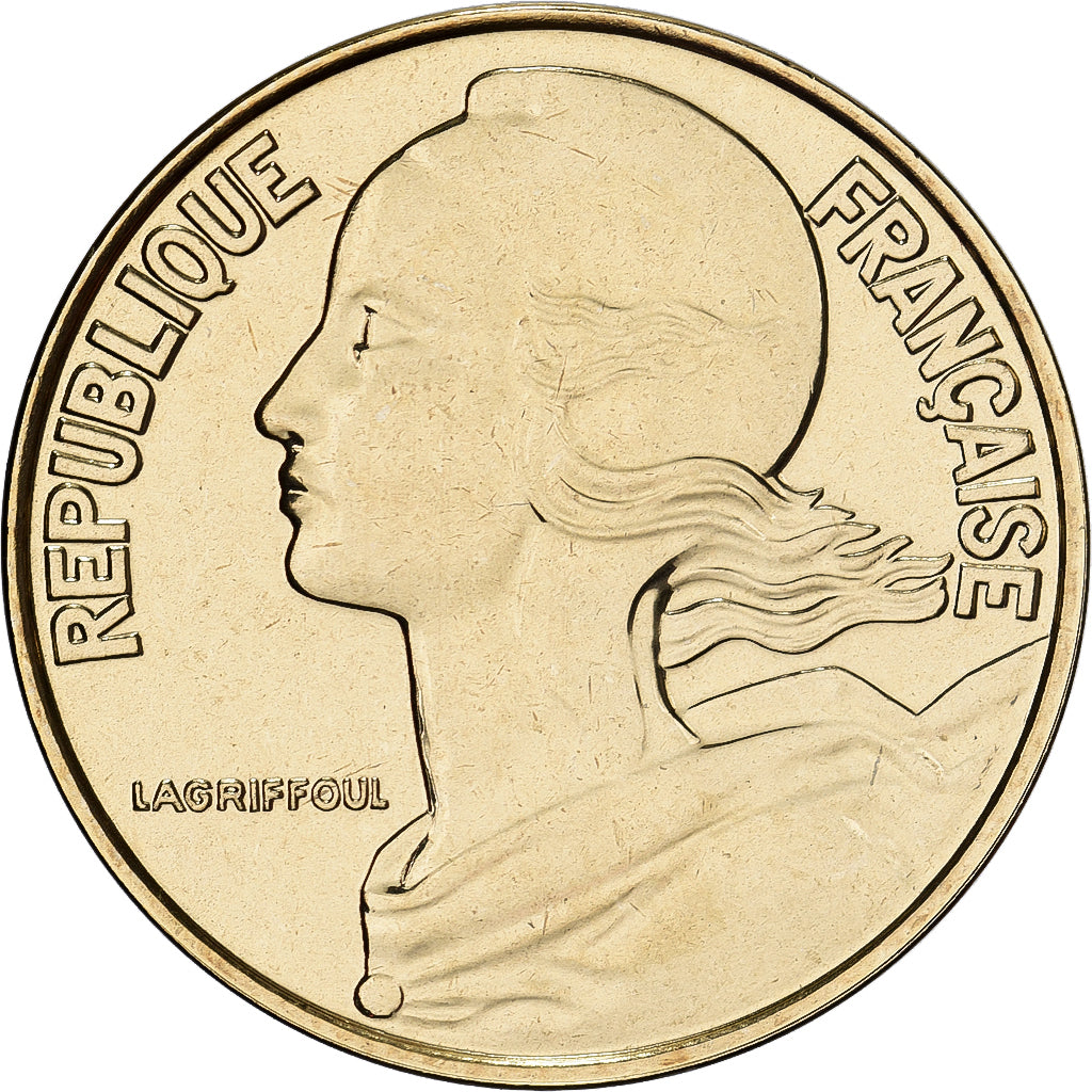 France, 20 Centimes, Marianne, 2001, MDP, Série BU, Bronze-aluminium, FDC
