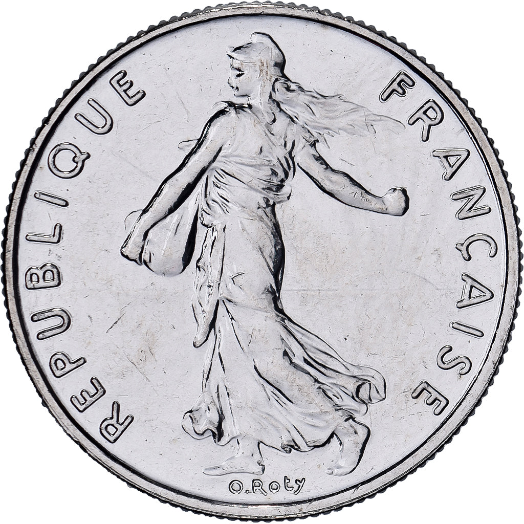 Francja, 1/2 Franc, Semeuse, 2001, MDP, Série BU, Nikiel, MS(65-70)