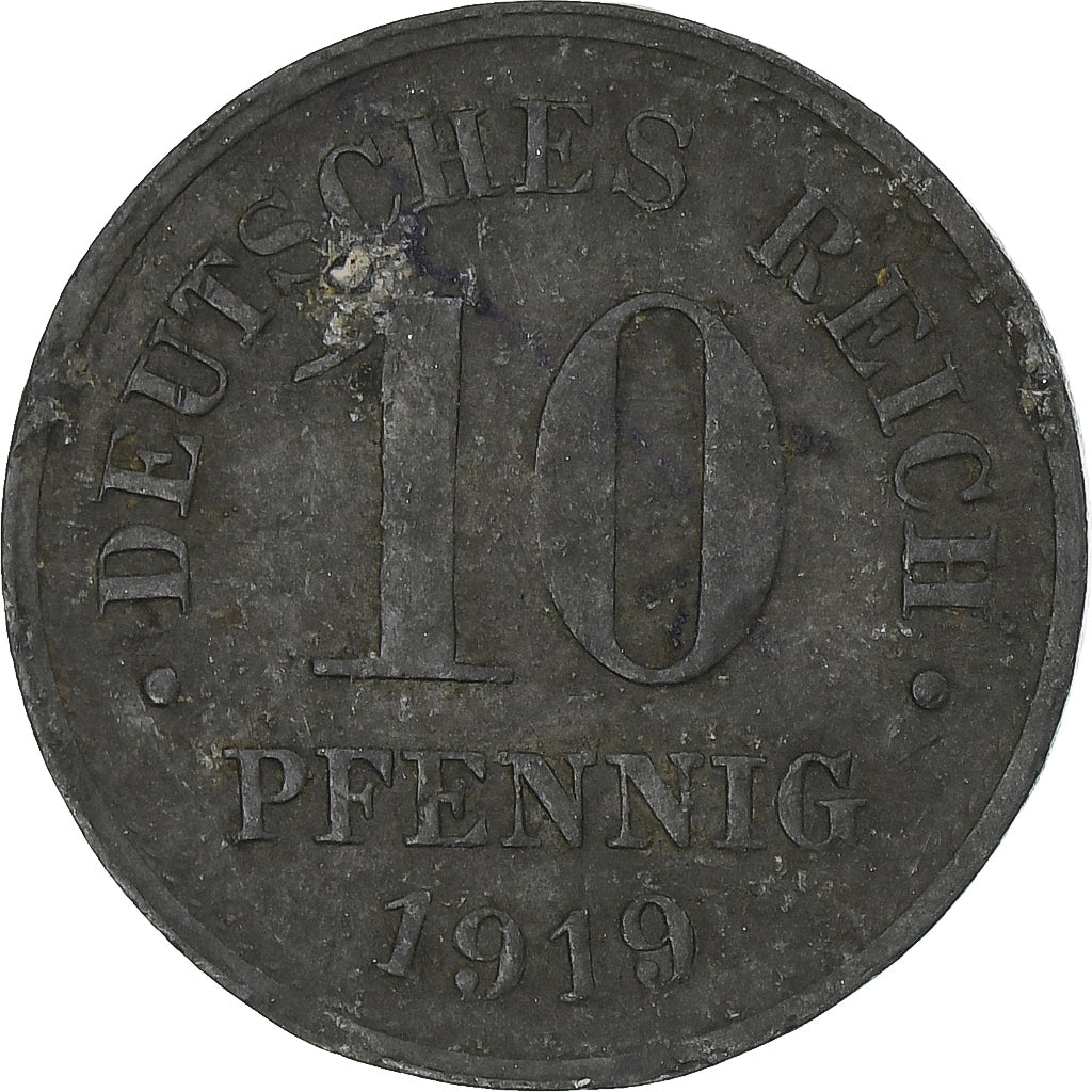 GERMANY - EMPIRE, 10 Pfennig, 1919