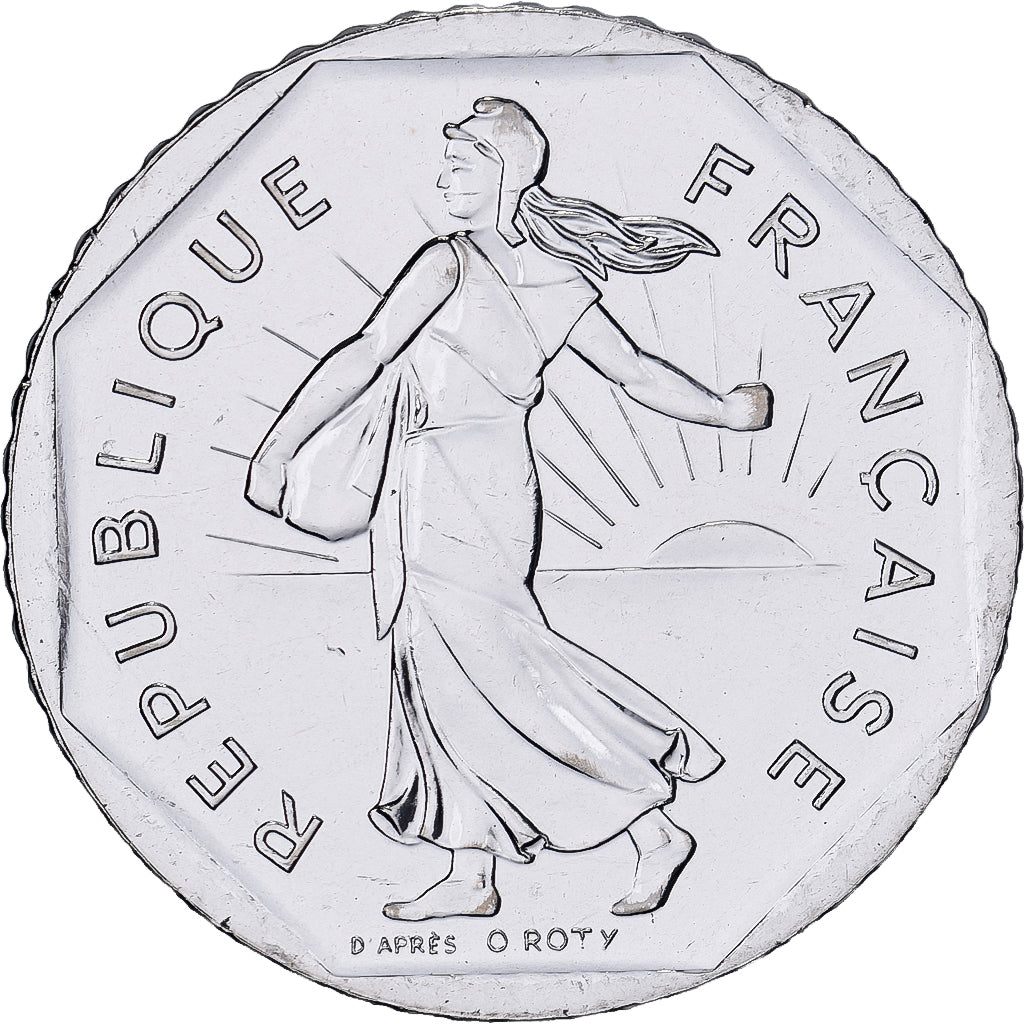 Francja, 2 Francs, Semeuse, 2001, MDP, Série BU, Nikiel, MS(65-70), Gadoury:547