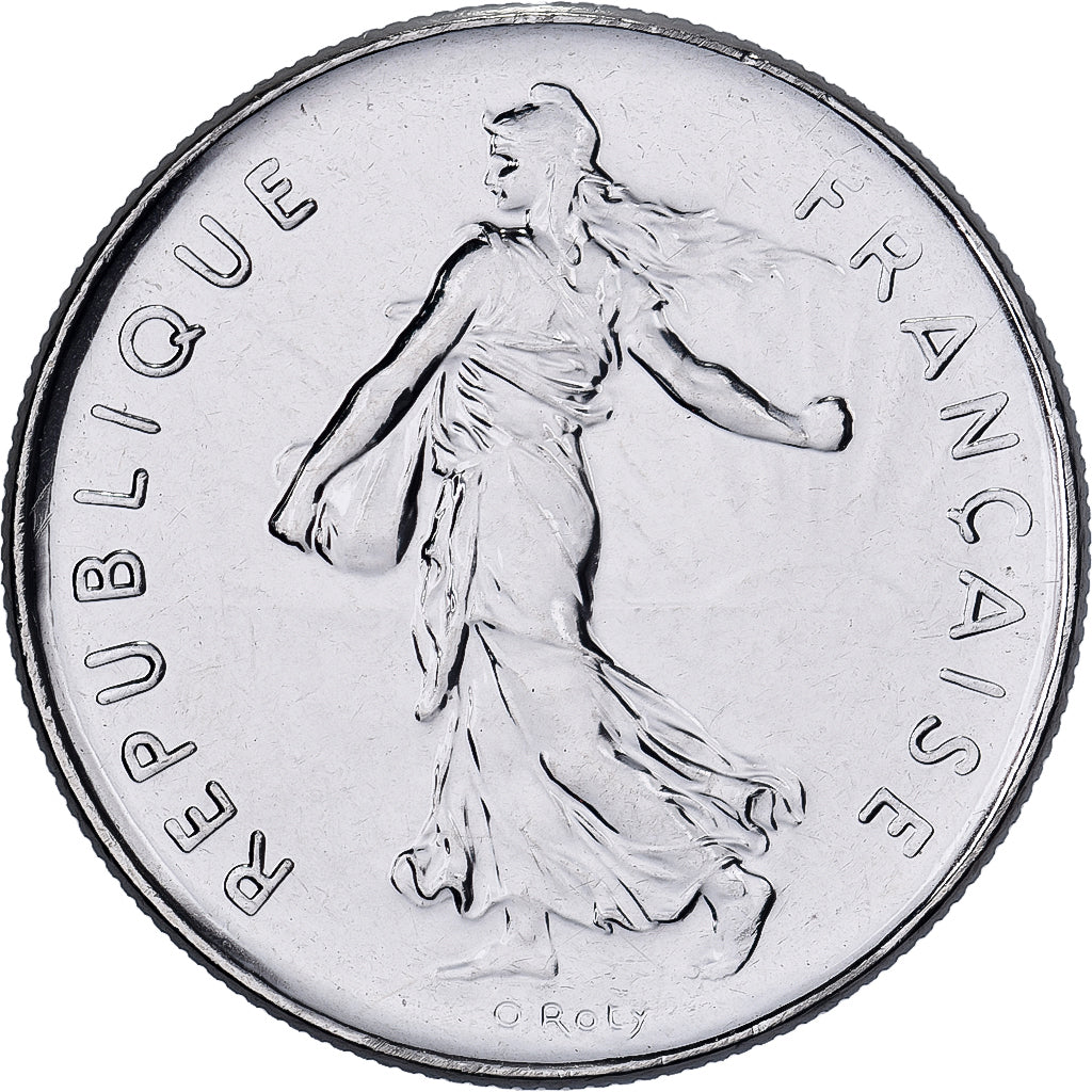 Francja, 5 Francs, Semeuse, 2001, MDP, Série BU, Cupronickel, MS(65-70)