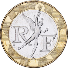 Francja, 10 Francs, Génie de la Bastille, 2001, MDP, Série BU, Bimetaliczny