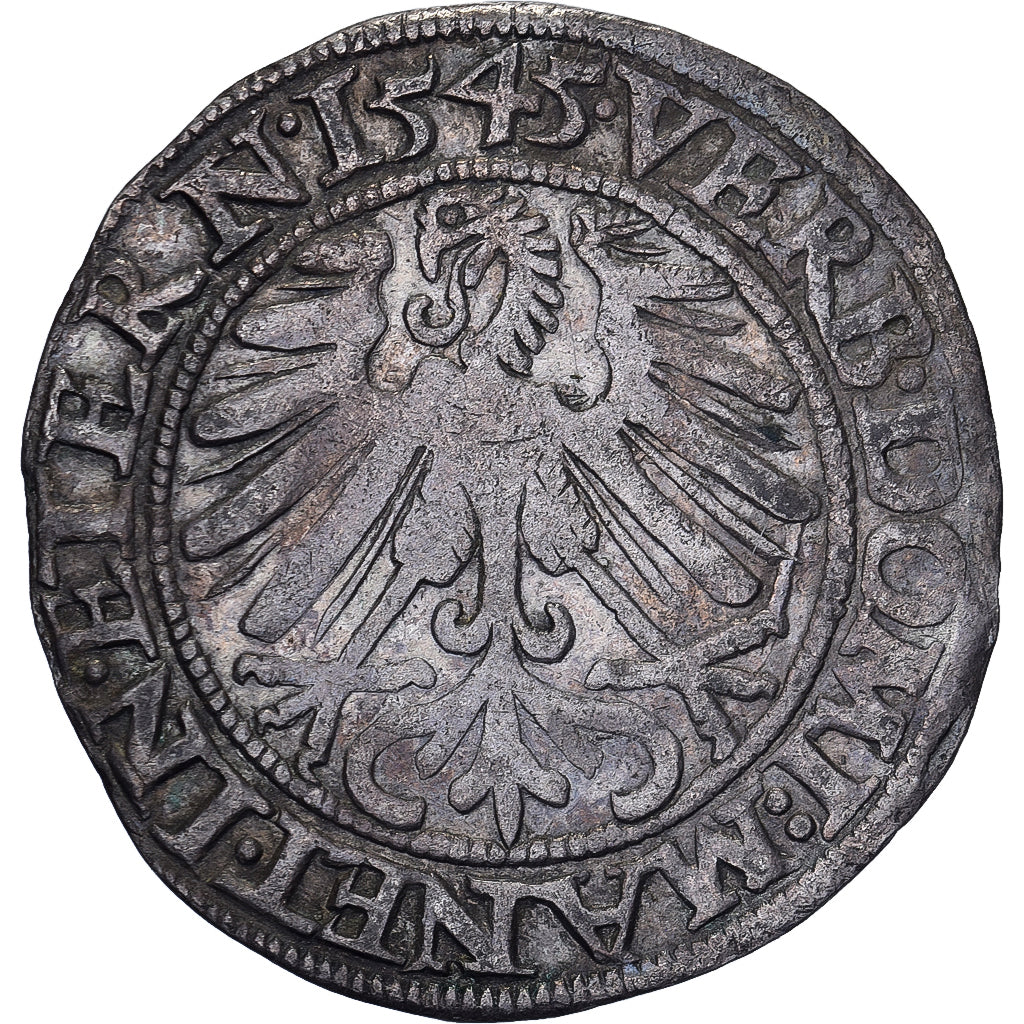 Duchy of Liegnitz-Brieg, Friedrich II, 1 Groschen, 1545, Brieg, Zilver, FR+