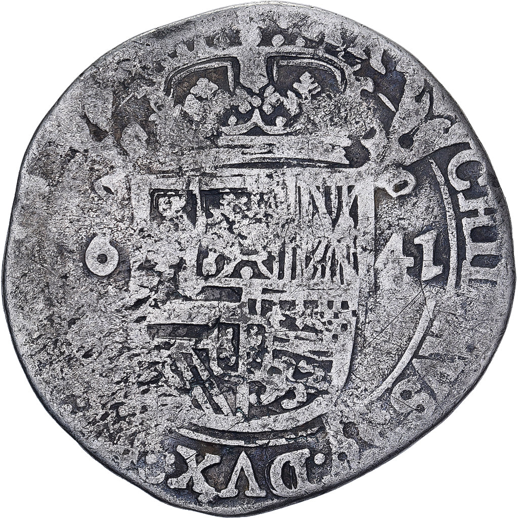 Duchy of Brabant, Philippe IV, Escalin, 1641, Antwerp, Silver, VF(20-25)
