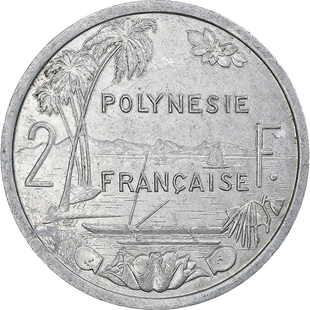 Polynésie française, 2 Francs, 1987