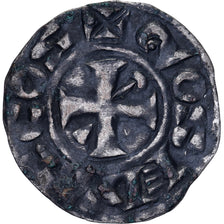 Seigneury of Gien, Geoffroi III, Denarius, 1120-1160, Gien, Srebro, VF(20-25)