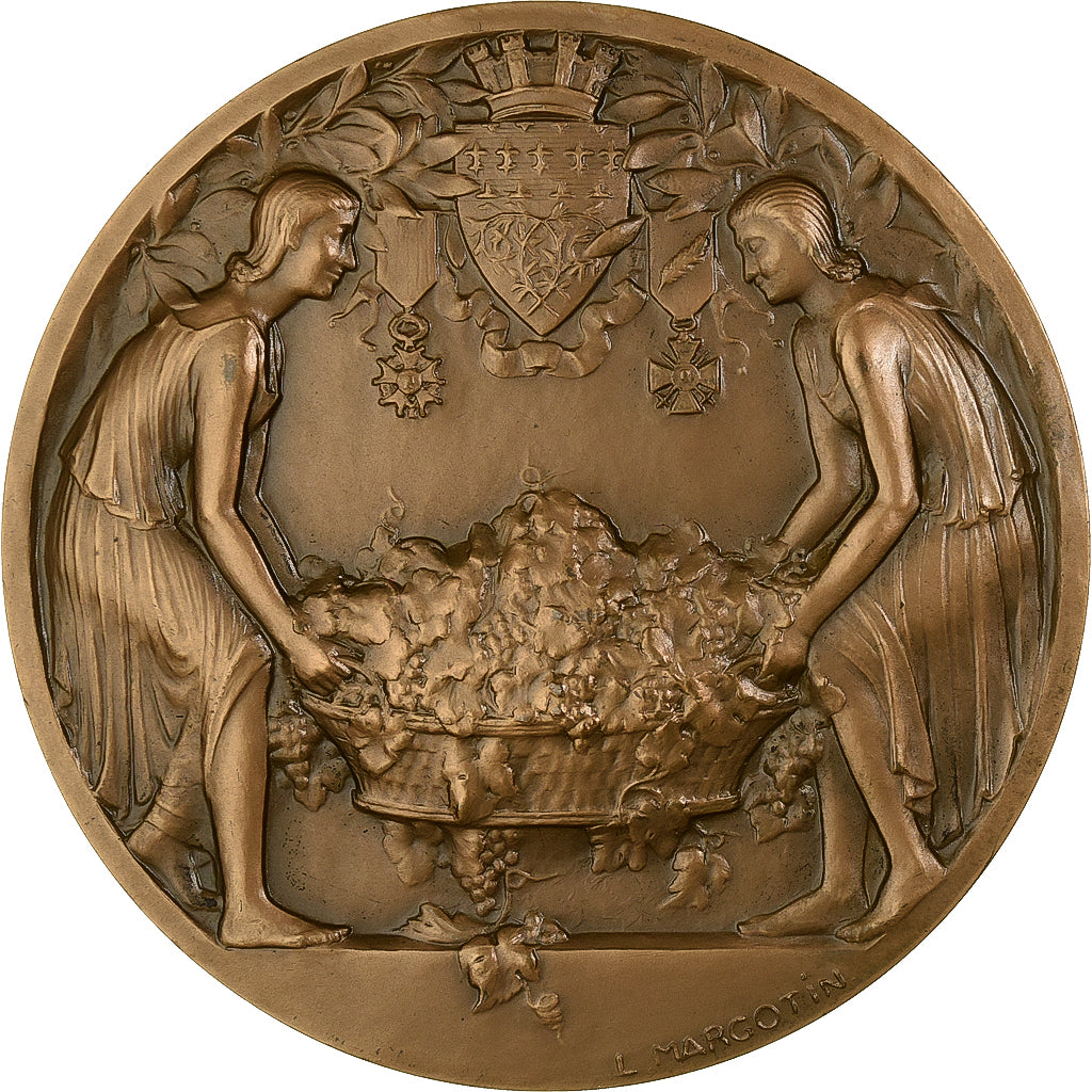 France, Médaille, Ville de Reims, 1977, Bronze, SUP, Margotin