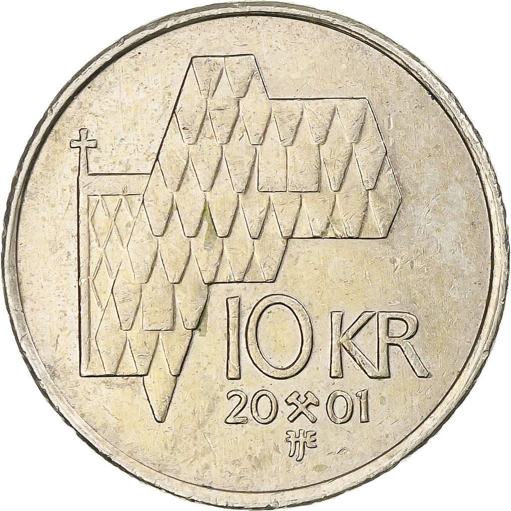 Norwegia, 10 Kroner, 2001