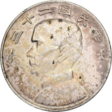 China, 1 Dollar, Sun Yat-sen, 1934, U.S. Mint, Silver, EF(40-45)
