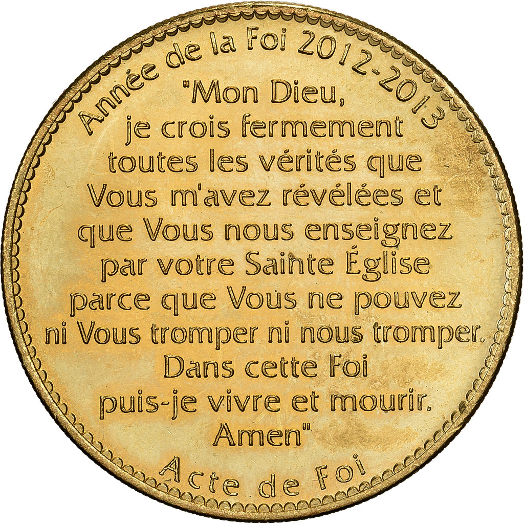 França, medalha, Sacré-cœur, Acte de foi, 2012-2013, Cuproníquel Alumínio