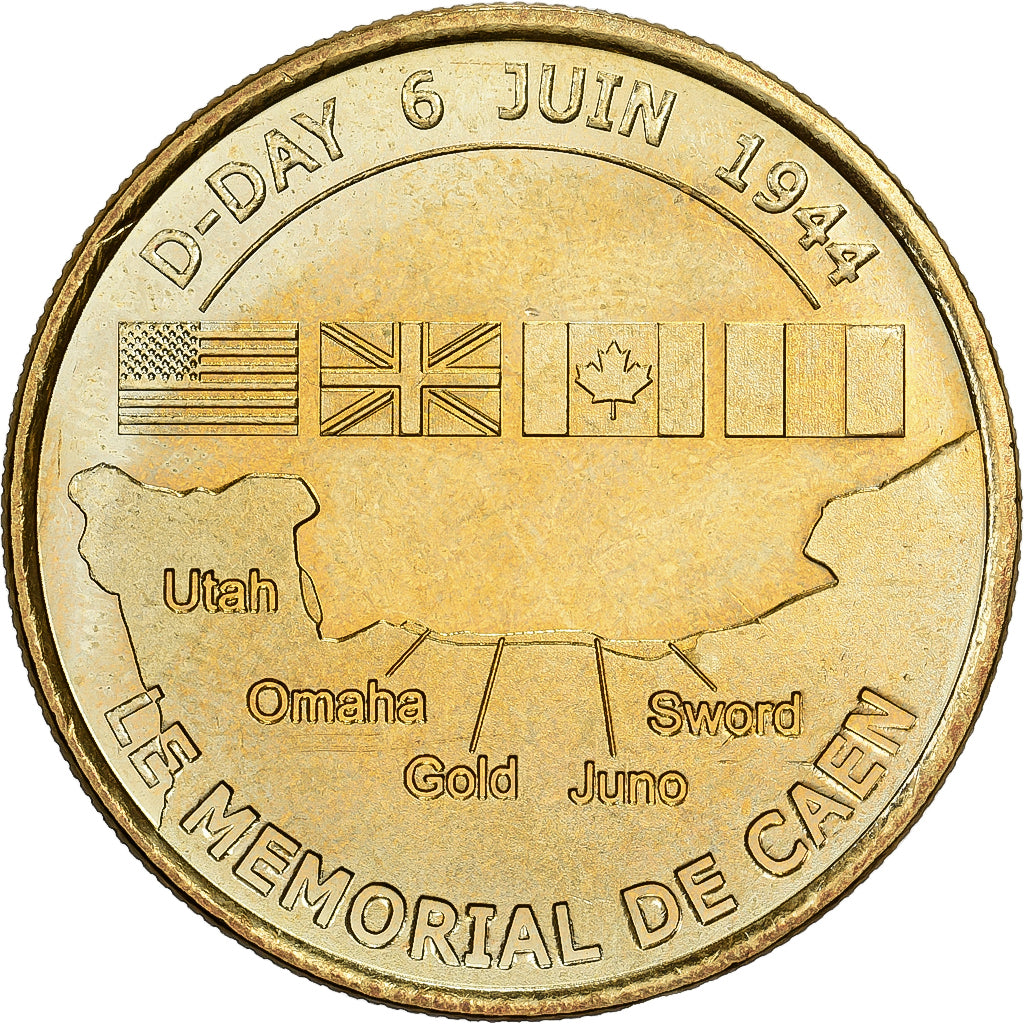 França, medalha, D-Day, Mémorial de Caen, 2011, Cuproníquel Alumínio, MS(63)