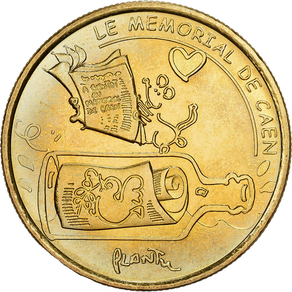 France, Medal, Mémorial de Caen, Plantu, 2011, Copper-nickel Aluminium, MS(63)