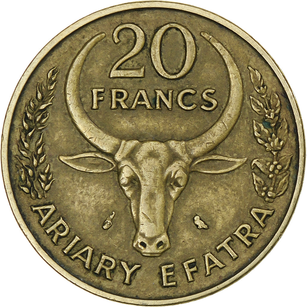 Madagascar, 20 Francs, 4 Ariary, 1971