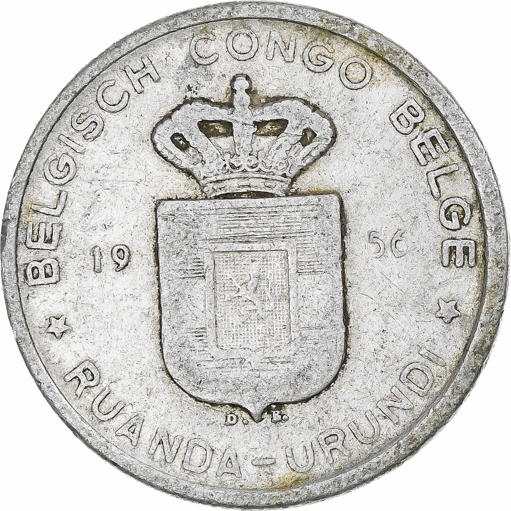 Congo belge, 5 Francs, 1956