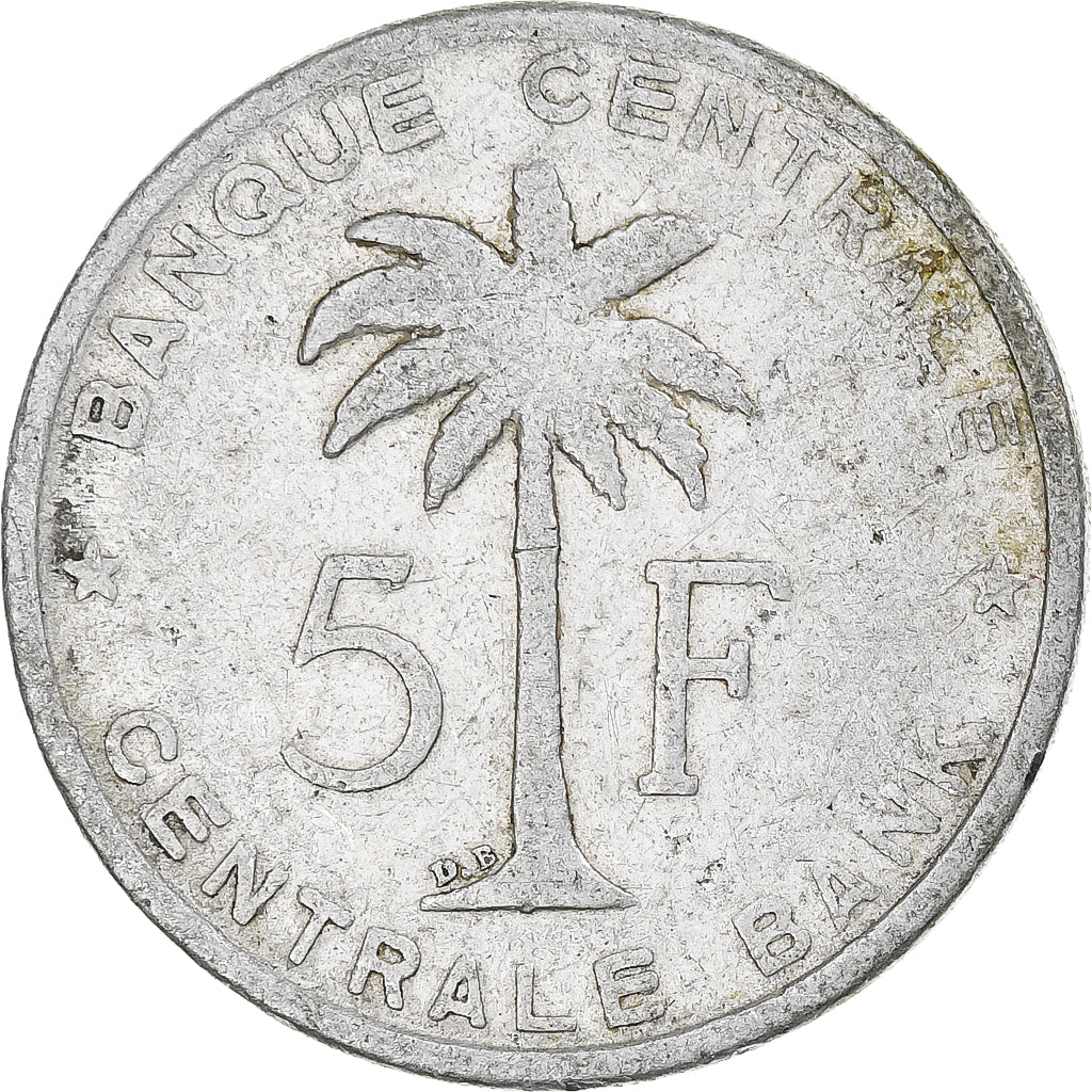 Congo belge, 5 Francs, 1956