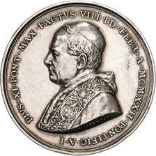 Vatican, Médaille, Pie XI, 300 ans Propaganda Fide, 1922, Argent, Mistruzzi