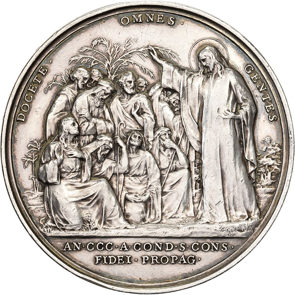 Vatican, Médaille, Pie XI, 300 ans Propaganda Fide, 1922, Argent, Mistruzzi