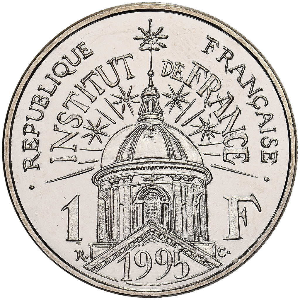 França, 1 Franc, Institut de France, 1995, MDP, Pattern, Níquel, MS(65-70)