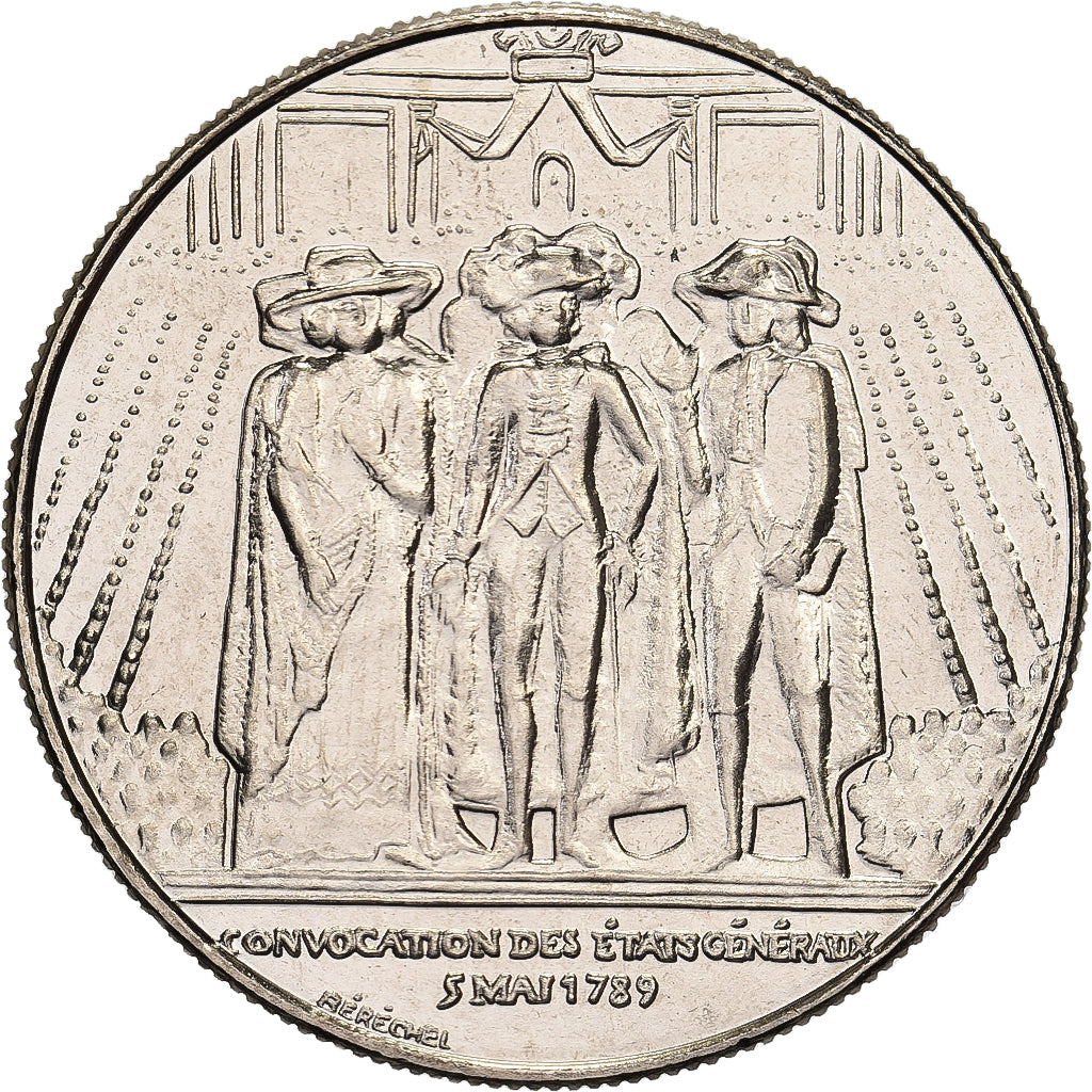 Frankreich, 1 Franc, États généraux, 1989, MDP, Pattern, Nickel, STGL